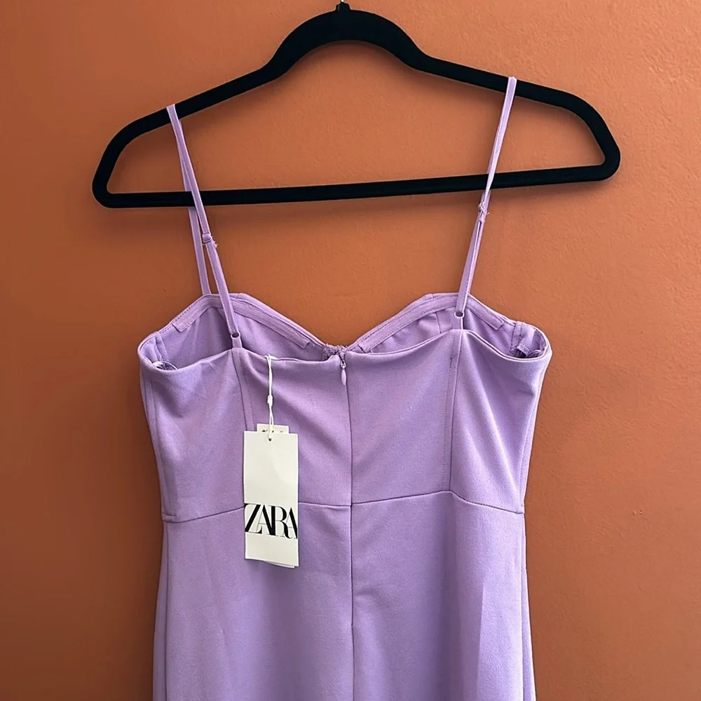 Zara Lilac Corset Midi Dress - Picture 7 of 8